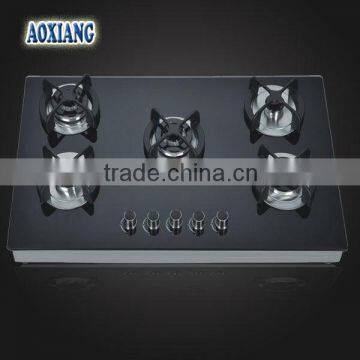 Kitchen 5 Burner Built-in Tempered Glass Gas Stove/ Gas Stove/ Gas Cooker AX-1225