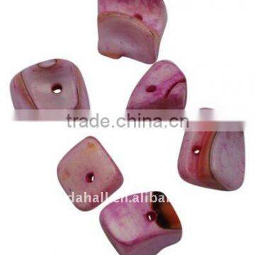 Sea Shell Beads, Dyed, Orchid, about 6~12x4~13x4~6mm, hole: 2mm, about 620pcs/500g(BSHE-S081-3)