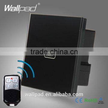 2016 Hot Safe Remote Wallpad Black Temepred Switch 1 Gang 2 Way 3 Way Wireless Remote Touch Screen Sensor Smart Light Switch