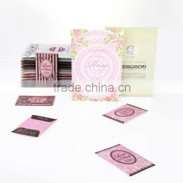 Japan best selling high quality cheap clothes scent sachet bags/lavender/rose/lemon/vanilla flavours