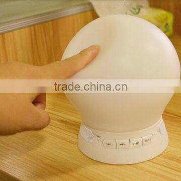 detachable desktop Bluetooth 4.0 LED Color lamp speaker with soft balsam,support FM ,handsfree,merry card and music play