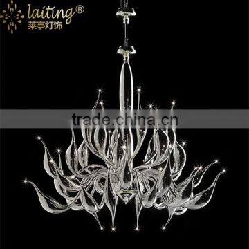 Chrome unique swam art decorative chandelier 29002                        
                                                Quality Choice