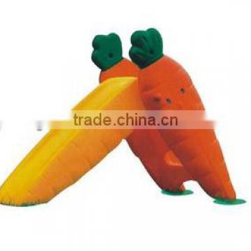 rotomoulding outdoor plastic carrot shape kids slides