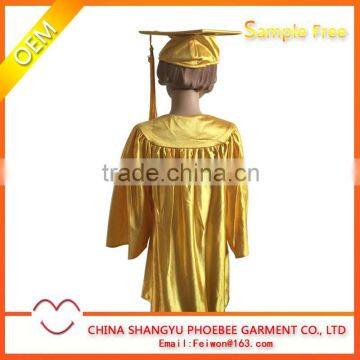 Hot High School Child Shiny Graduation Cap and Gown photo-2