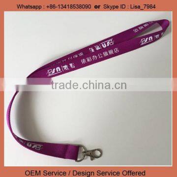 Polyester satin lanyard customized 90 x 2 cm lanyard