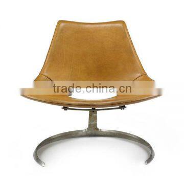 Barcelona Leather Chair With Stainless Steel