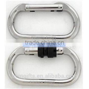 Classic Stainless Steel Oval Carabiner With Snap Hook For Climbing Use