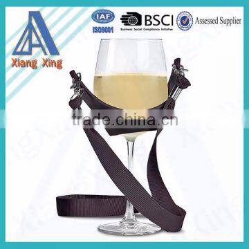 Wholesale cheap wine glass holder lanyard created your owner brand