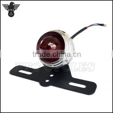 Red Lens Classic Custom Aluminum Tail Light for Harley Cruiser