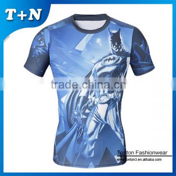 Latest design sublimated dry wick running 95% polyester 5% elastane shirts