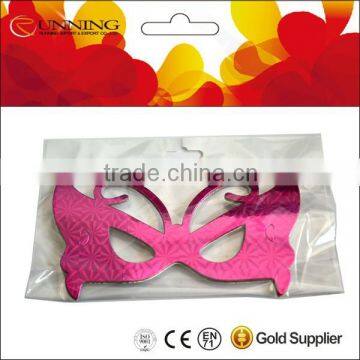Wholesale Holiday Shiny Paper Face Mask butterfly paper mask party paper eye mask