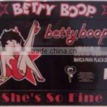 Betty Boop "She's So Fine" Plastic License Frame