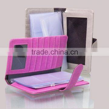 Pink Leather Business card id cards cell phone credit card holder