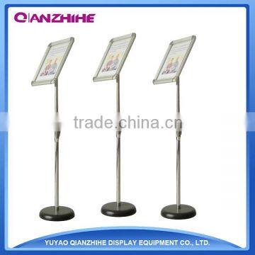 Round Corner Menu Board Adjustable Metal Display Stands