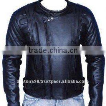 DL-1196 Leather Motorbike Racing Jacket