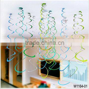 Plastic Spiral Ornaments Scene Sky Ceiling Wedding Birthday Party Decoration