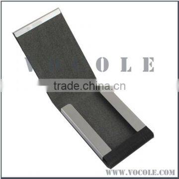 Factory Supplier Metal Leather Square Business Card Holder