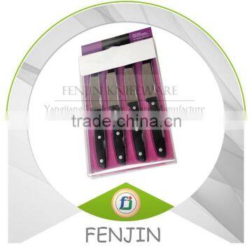 4PCS Clam Shell Package POM Serrated Steak Knife
