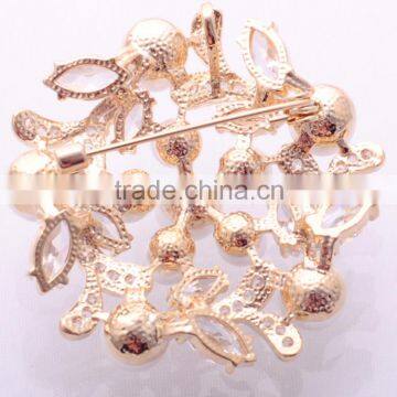 >>> Import Women European Mother's Day Jewelry Zircon Gold&Silver Plated With Hot Sale Pearl Scarf Lapel Pin Brooch/ photo-3