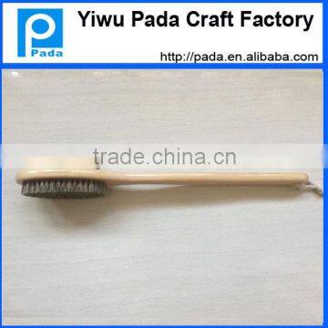 Long Hand Detachable Wooden Bath Brush photo-3
