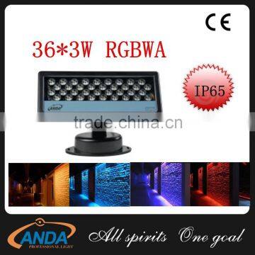 New Arrival IP65 Outdoor 36*3w RGBWA LED Wall Washer Light