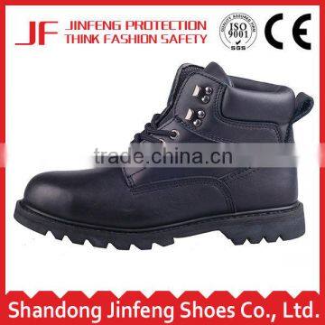 mid cut goodyear welt safety shoes waterproof smooth leather sturdy safety work shoes goodyear