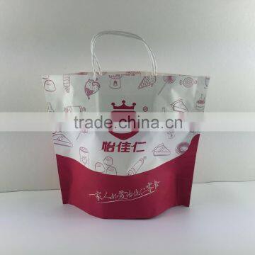 new white kraft paper bag,easy bags with twisted handles, European quality and Chinese price