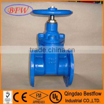 DIN3352 F4/F5 flanged end resilient seat non-rising stem gate valves PN16