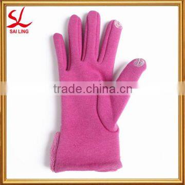2015 Hot Sale Winter Warm Girls Igloves Newest Fashion Fleece Thermal Gloves Pink With Bowknow photo-2