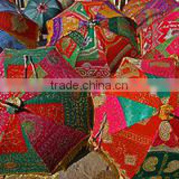 Hand Embroidered Colorful Indian Wedding Umbrella Parasol