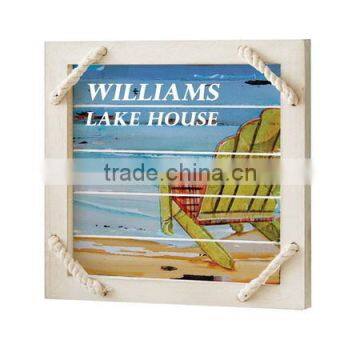 Wooden Framed Wall Art Decoration Colorful Design