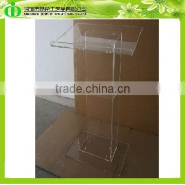 DDL-0009 Wholesale Clear Organic Glass Church Pulpit, Morden Pulpit, Church Pulpit Glass