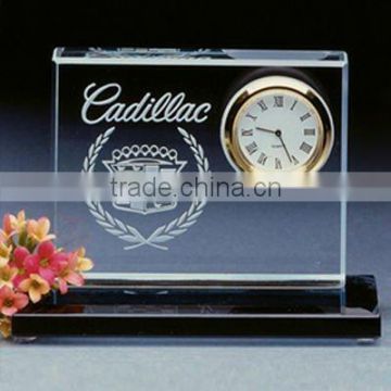 office crystal desk clock