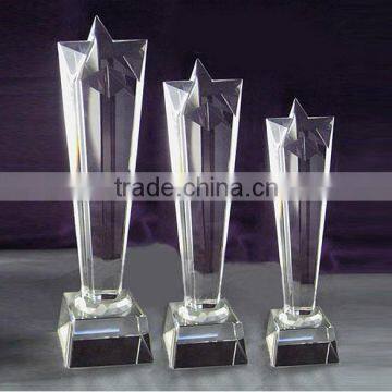 New arrival star_shape crystal trophy for company souvenir (R- 2337