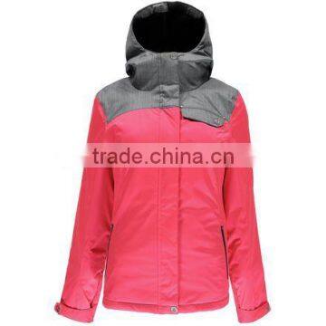 Womens full zipper waterproof 10000mm Ski Jacket