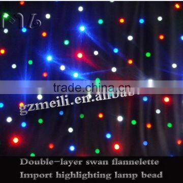 China supplier Color DMX Stage Effect remoteled control Led Star Curtain