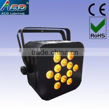 good quality 12*15w 5in1 RGBWA wireless dmx control battery powered led stage lighting