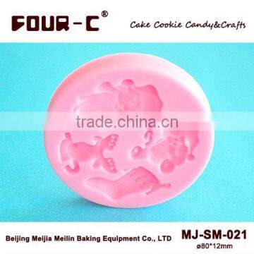 Christmas cake pop moulds,silicone 3D cake decoration mold,sugar craft maker