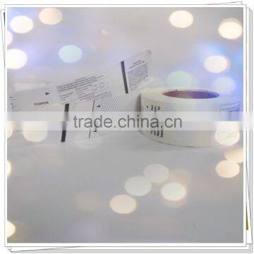 top coat thermal paper Laminated PET for baggage tag in airline/railway