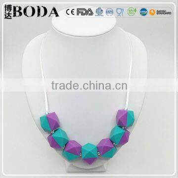 creative turquoise teething necklace silicone necklace