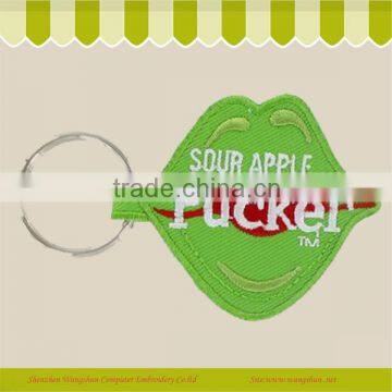Wholesale New Design Big Lip Embroidery Key Chain