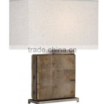 high quality square wood table lighting with retangular shade