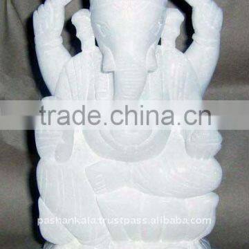 White Marble Lord Ganesha Statues