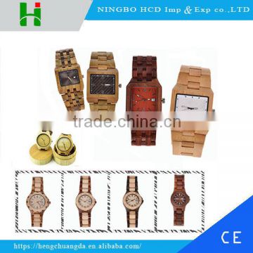 2016 Fashion Men Custom Logo Cheap Natural Wood Wrist Watch