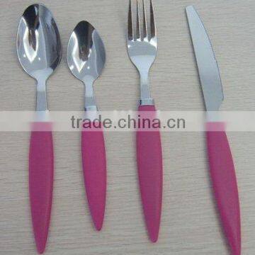 stainless steel cutlery with plastic handle