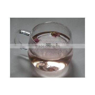 borosilicate glass coffee cup with handle