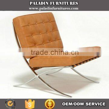 Brown genuine leather Barcelona Chair Replica