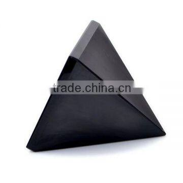 Gemstone black obsidian pyramid for home decoration