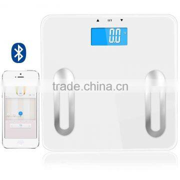 AOEOM IOS & Android Bluetooth Digital Bathroom Scales for Personal Home Use/ Bluetooth Fat Scale