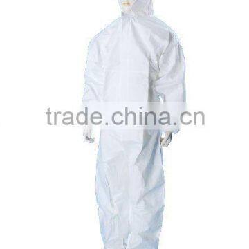 Disposable SF Coverall with Hood and Elastic Cuff